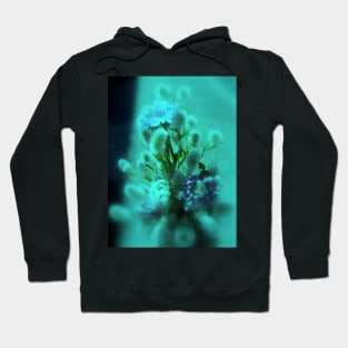 wildflower bouquet, aqua tint Hoodie